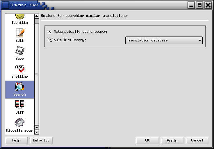 Database automatic search